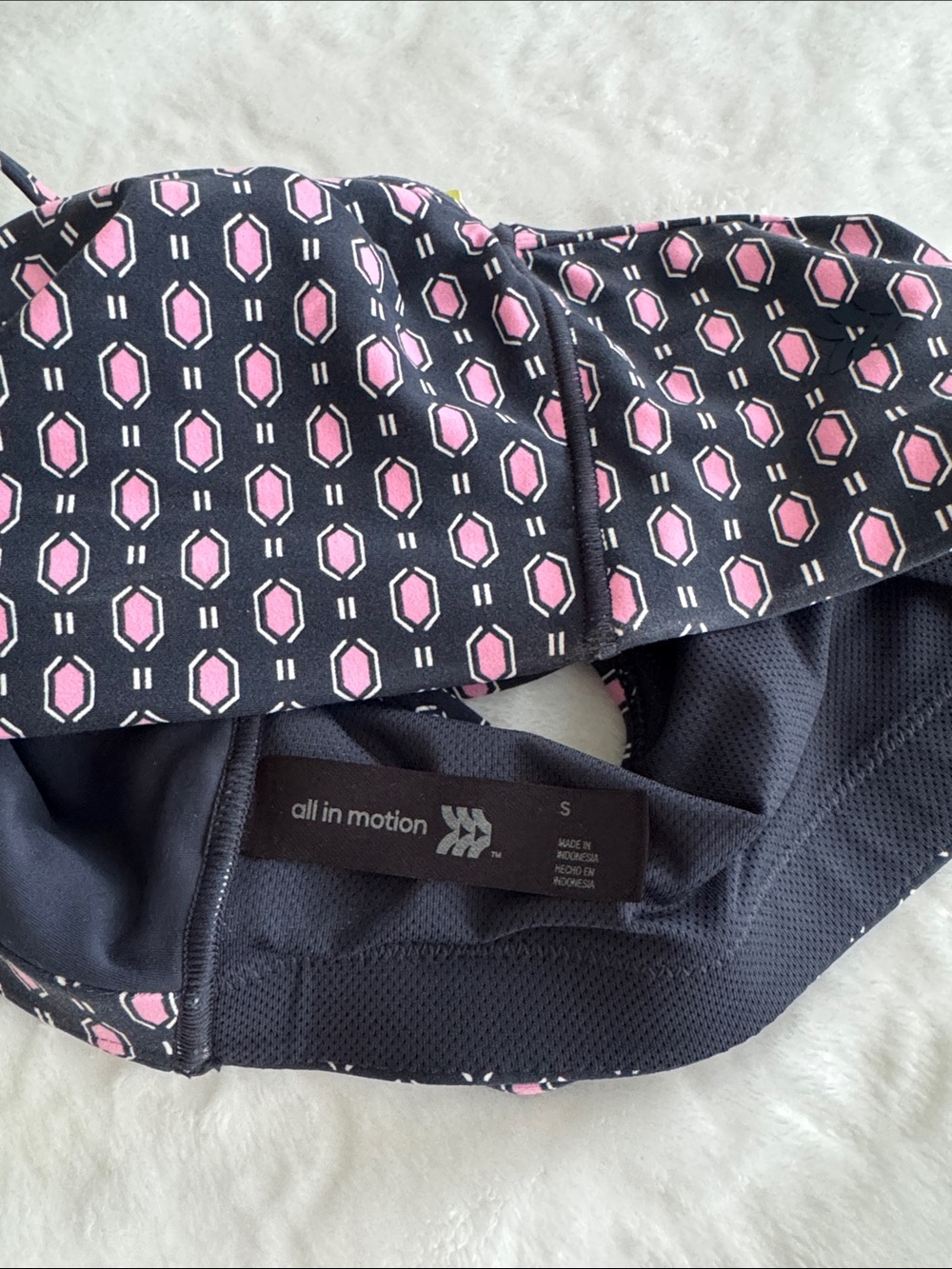 All in Motion Everyday Soft Double Layered Light Support Sports Bra Blue Scarf - Picture 6 of 6